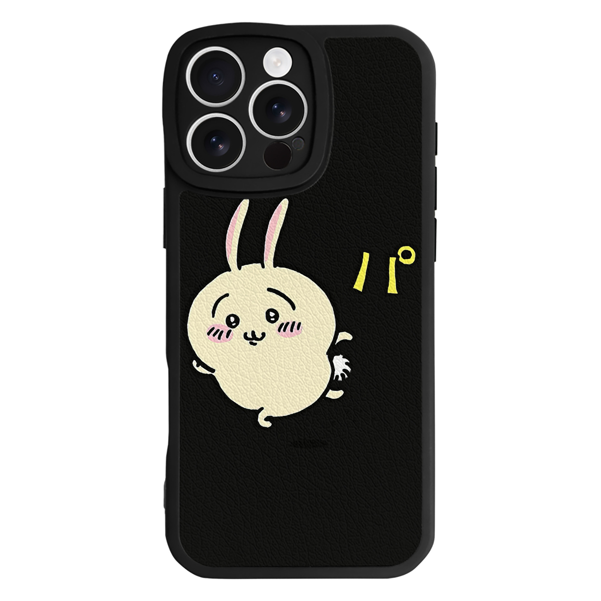 （画像用） ちいかわ うさぎ Chii-kawa usagi 【iPhone 16シリーズ対応】シリコンスマホケース（レザー調） 材質：シリコン